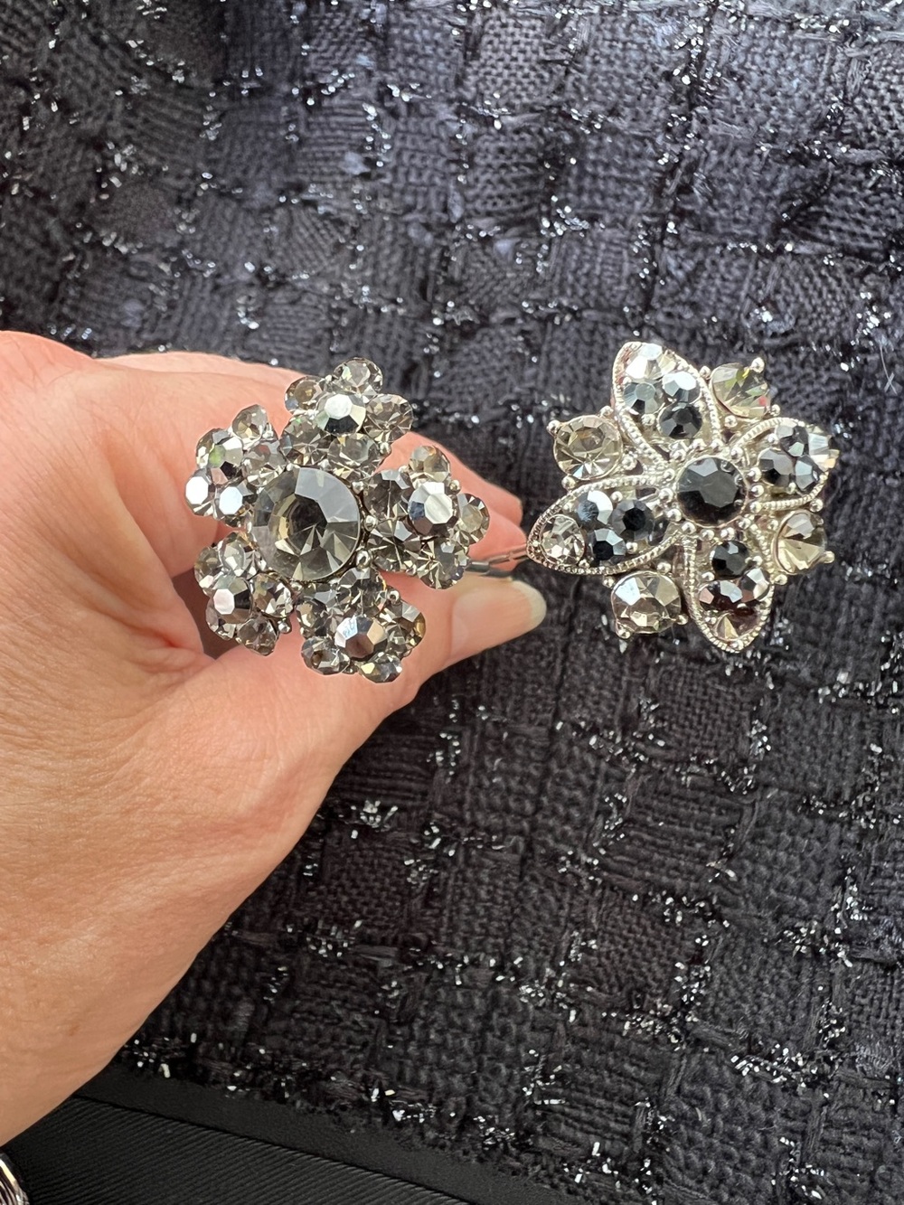 Pair of Rhinestones Hairpins
